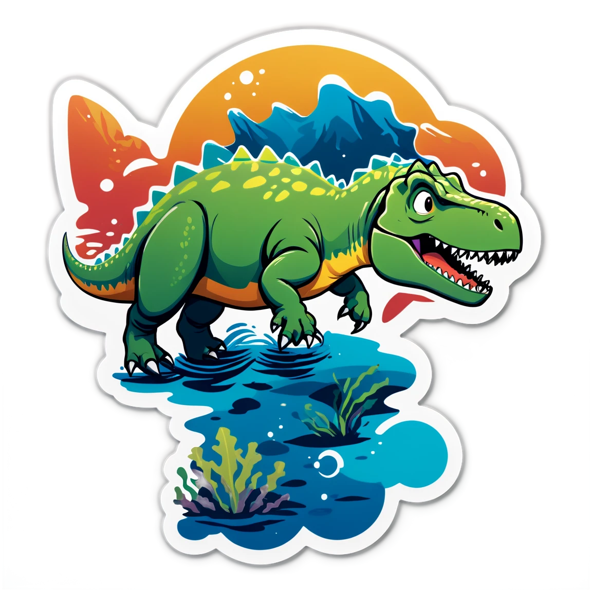 T-rex sticker, animated dinosaur sticker, dinosaur sticker