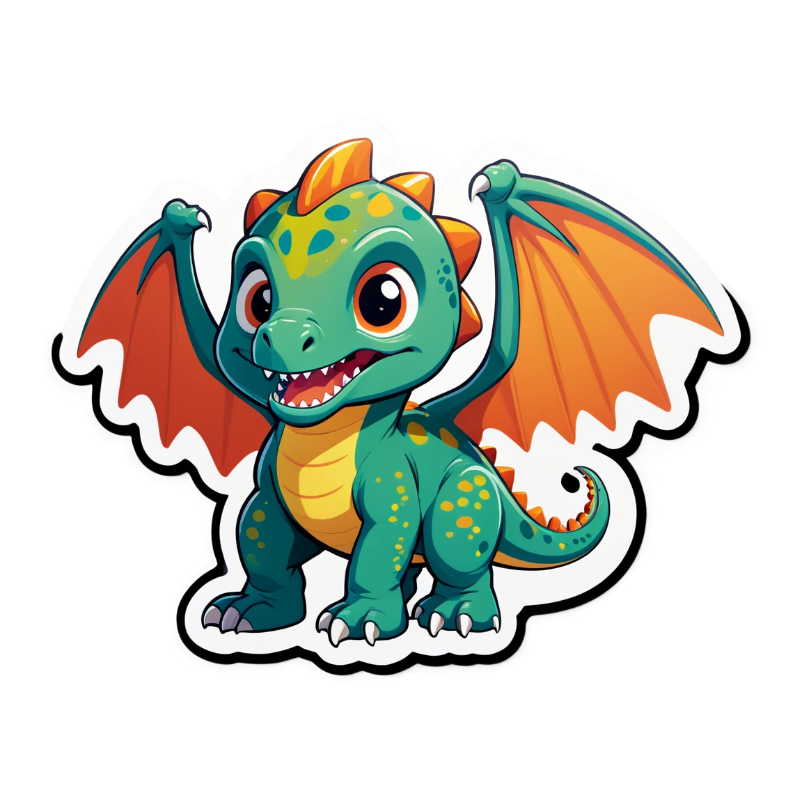 Dragon sticker, animated dinosaur sticker, dinosaur sticker