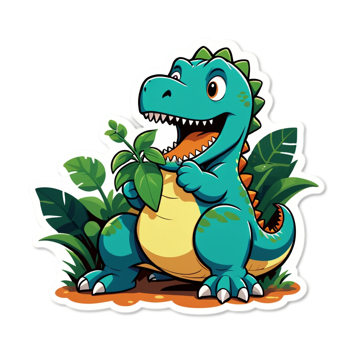 T-rex sticker, animated dinosaur sticker, dinosaur sticker