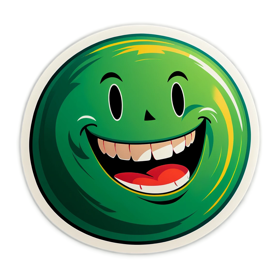 Disc golf sticker smiling