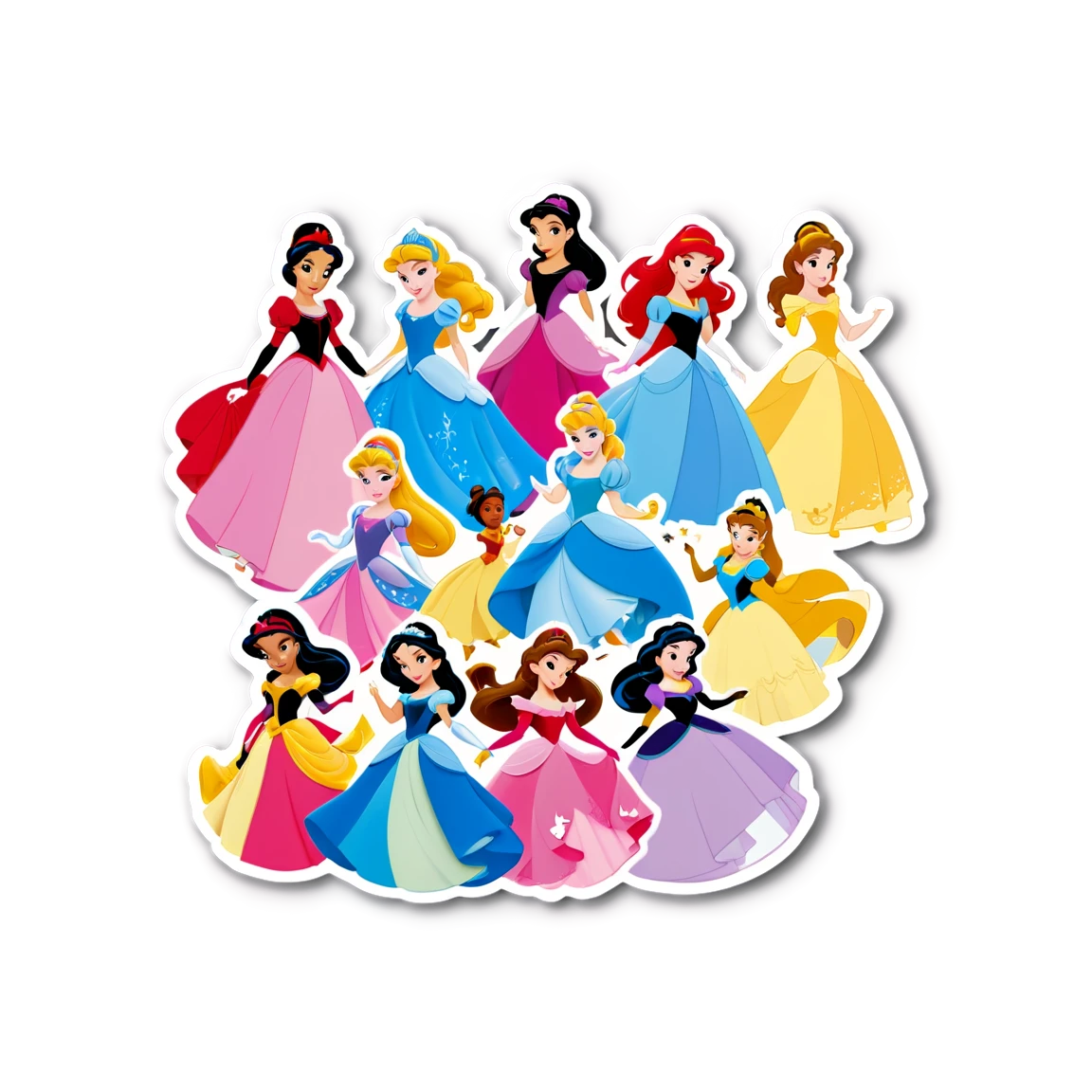 Disney princesses dancing