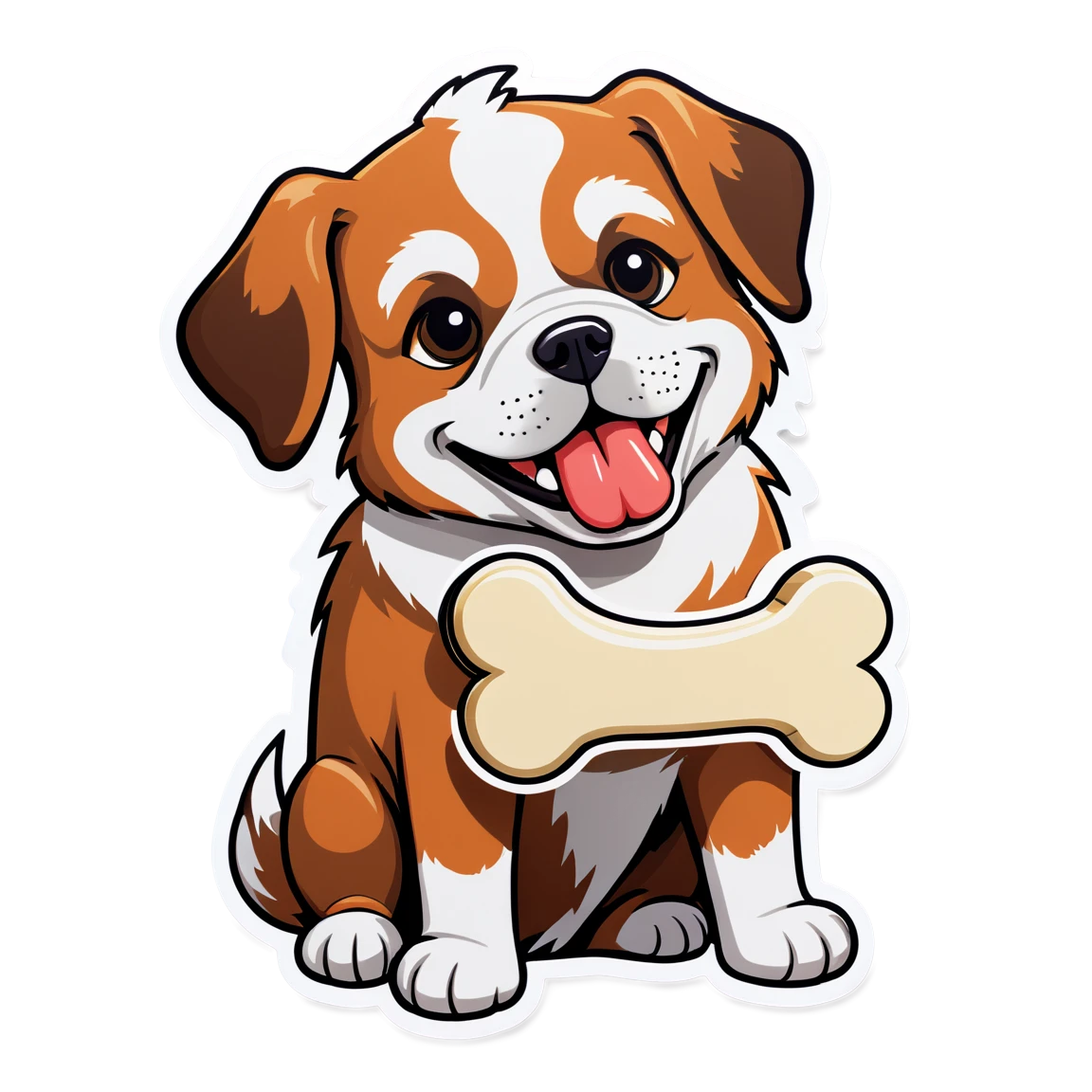 Doggy bone sticker, dog sticker