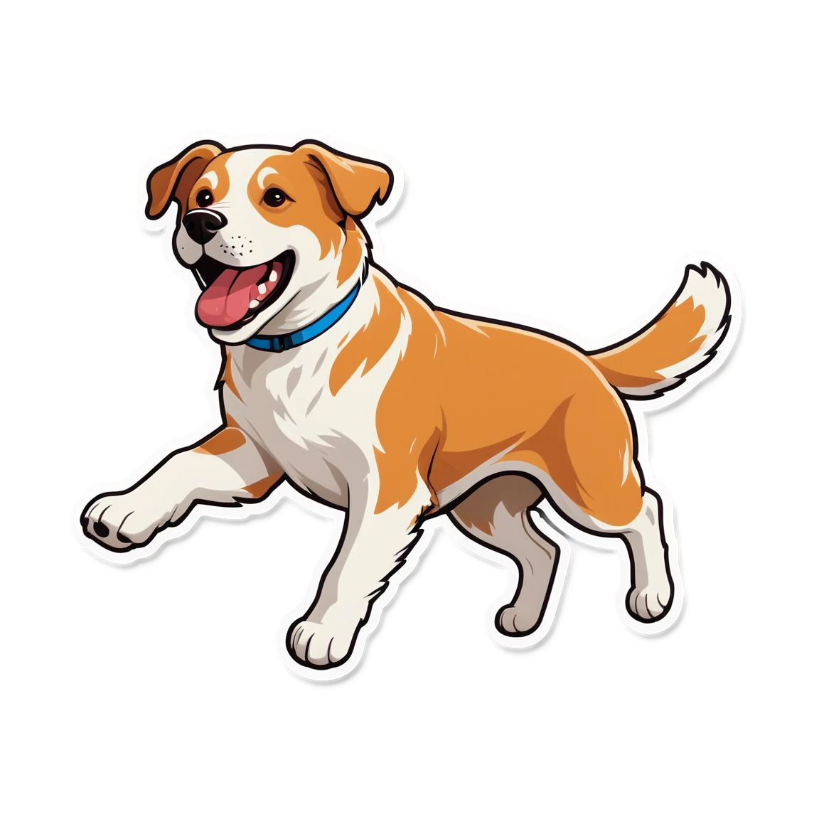 Dog playing sticker, dog sticker