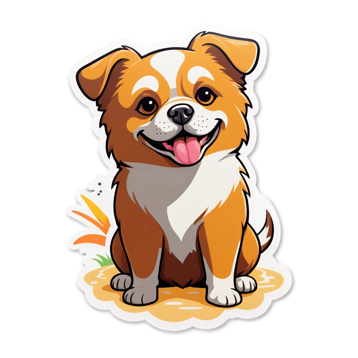 Puppy dog, cheddar dog sticker, dog sticker