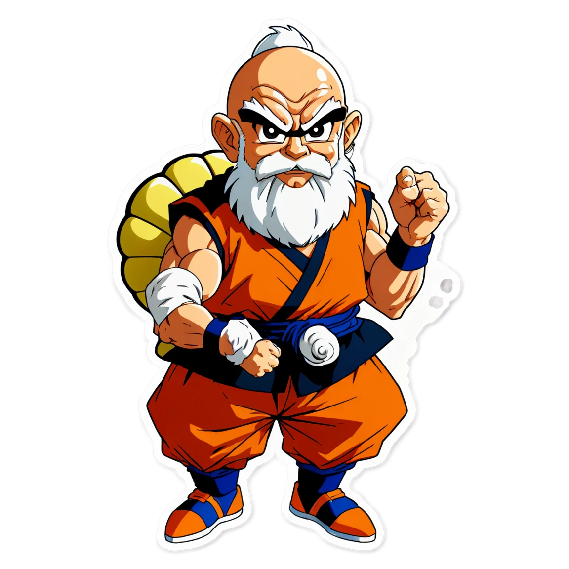 Dragon Ball Z Master Roshi with shell sticker, Dragon Ball Z sticker