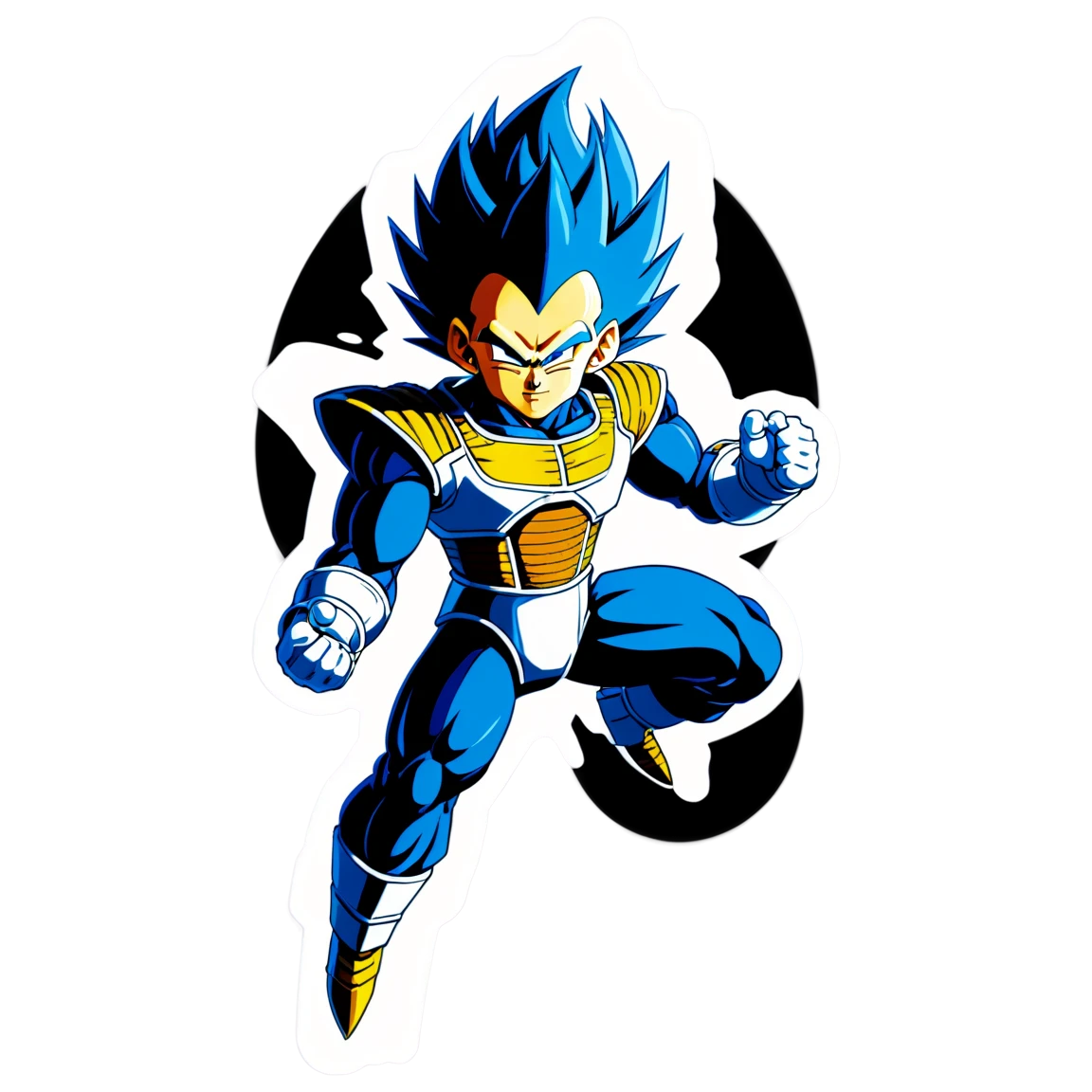 Dragon Ball Z Vegeta in armor sticker, Dragon Ball Z sticker