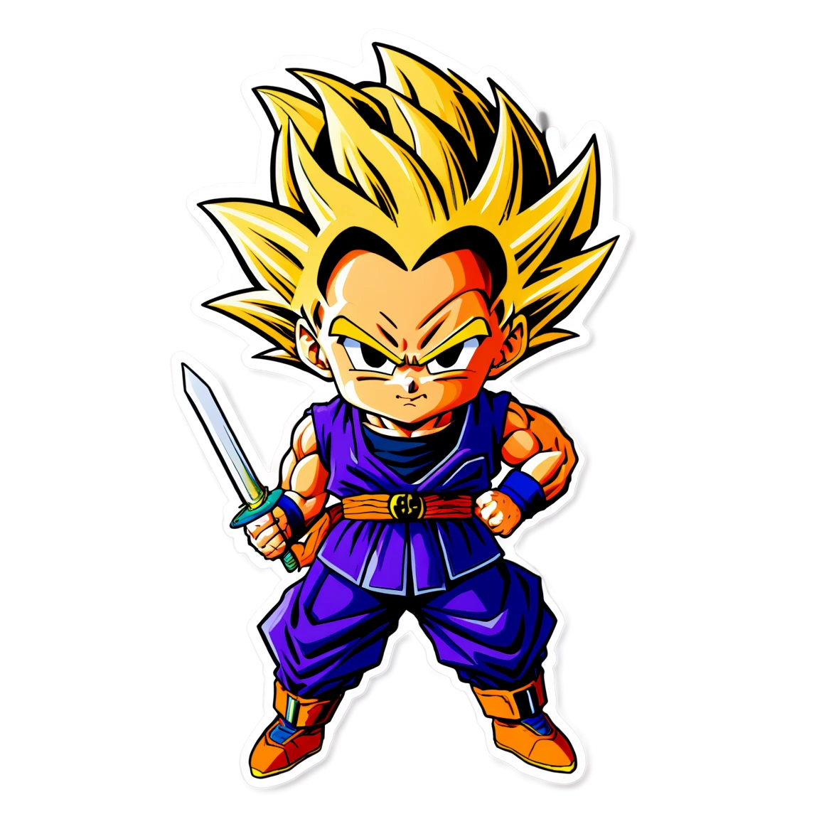 Dragon Ball Z Trunks with sword sticker, Dragon Ball Z sticker