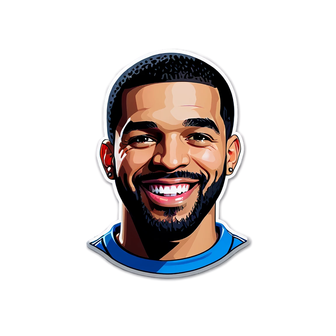 Drake smiling, rapper sticker, Drake sticker