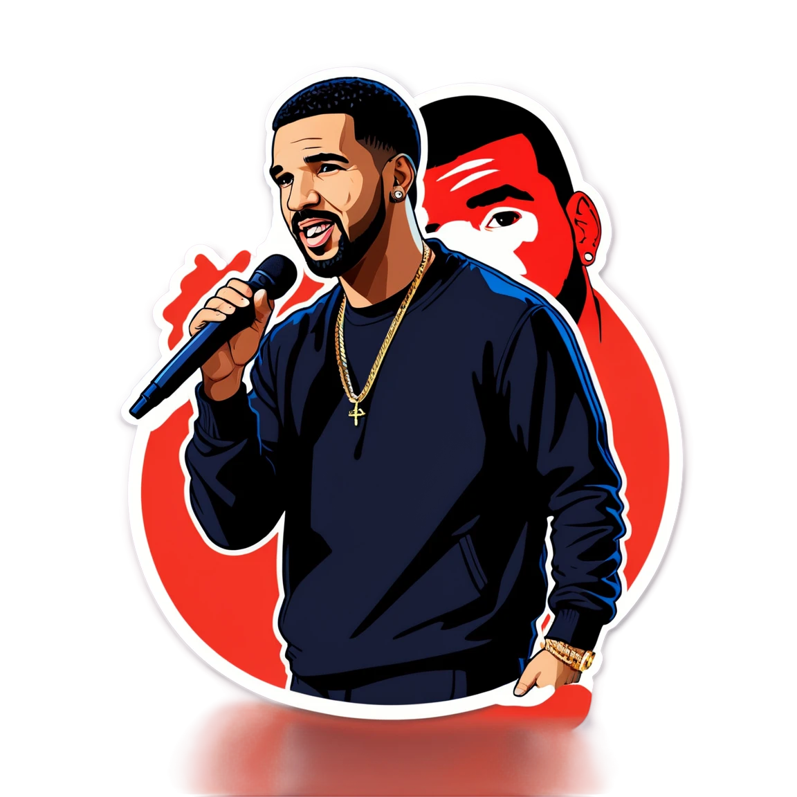 Drake in concert, rapper sticker, Drake sticker