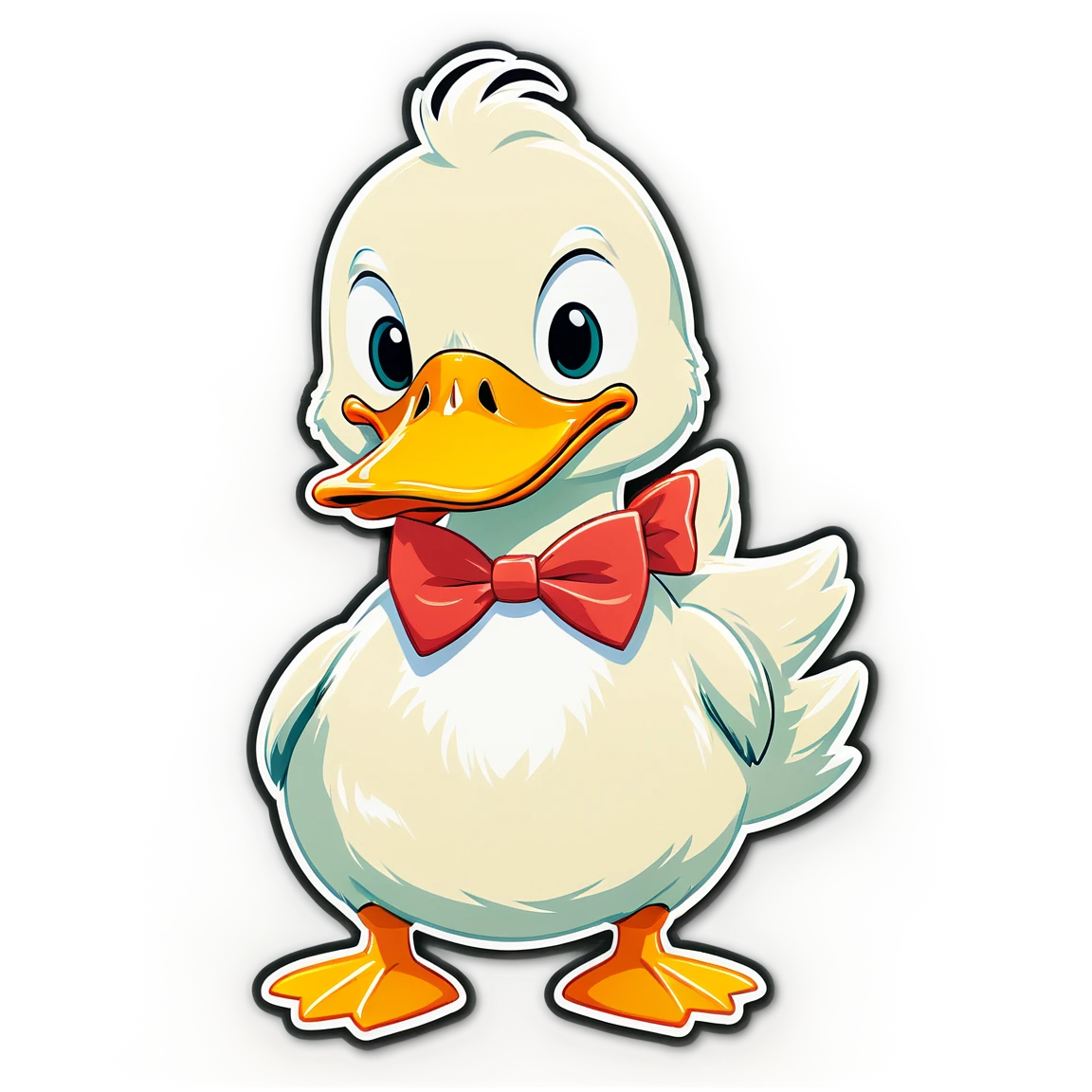 Duck with bow tie, duck sticker