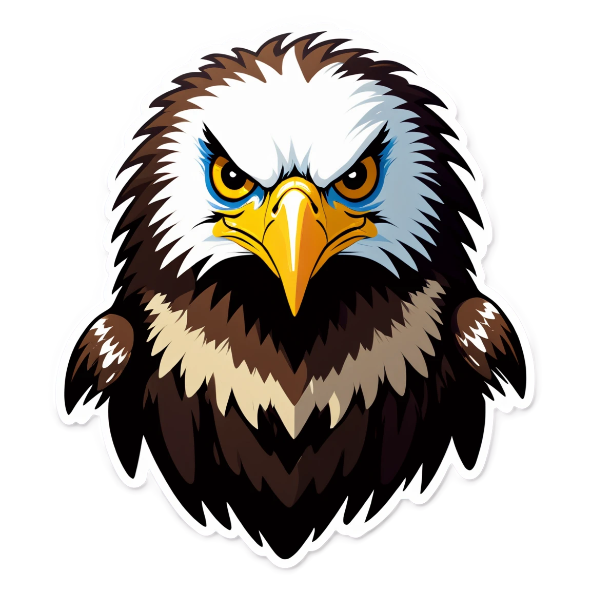 Eagle with piercing eyes, eagle sticker