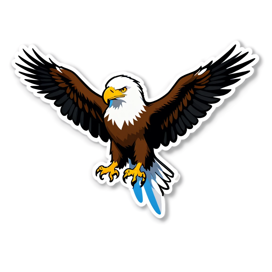 Eagle spreading wings, eagle sticker