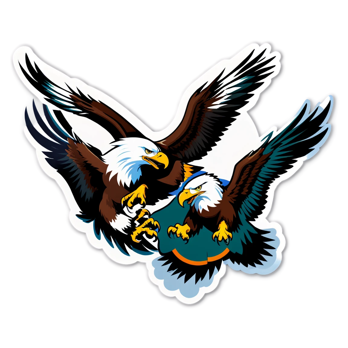 Eagles flying, majestic sticker, eagles sticker