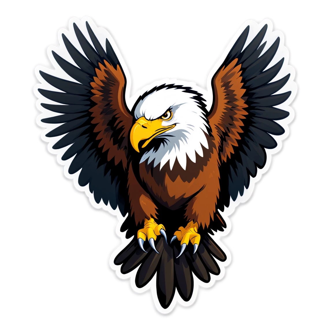 Eagles with sharp talons, majestic sticker, eagles sticker