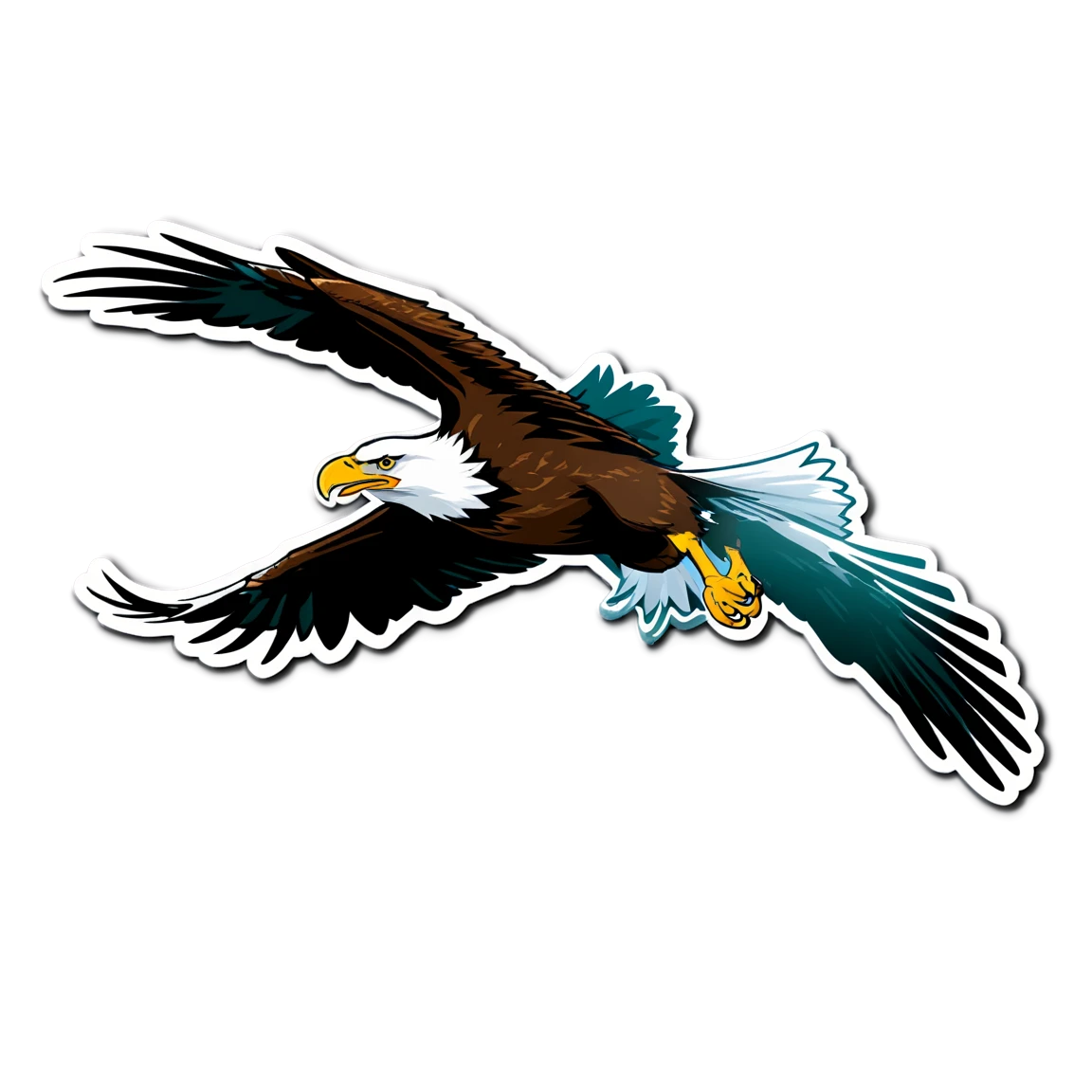 Eagles swooping down, majestic sticker, eagles sticker