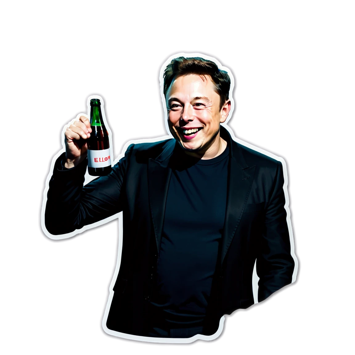 Elon Musk celebrating, Elon Musk sticker