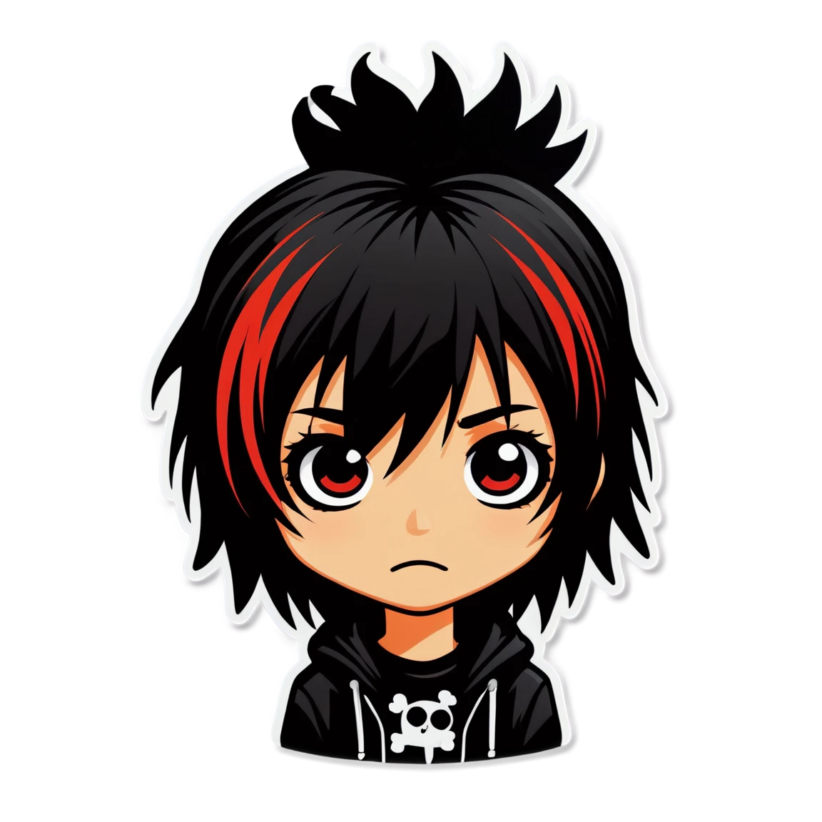 Emo with emo hairstyle, emo sticker