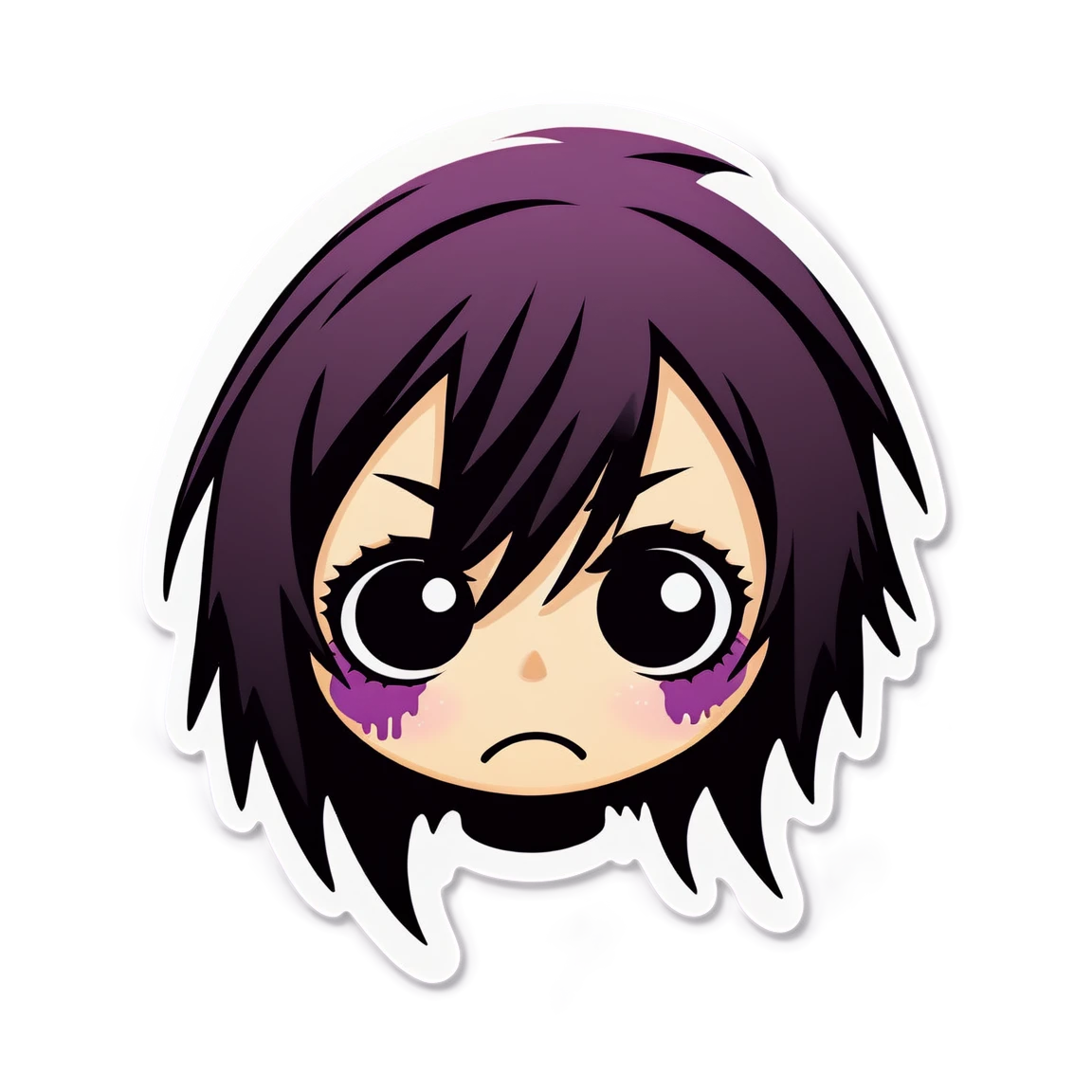 Emo with tears, emo sticker