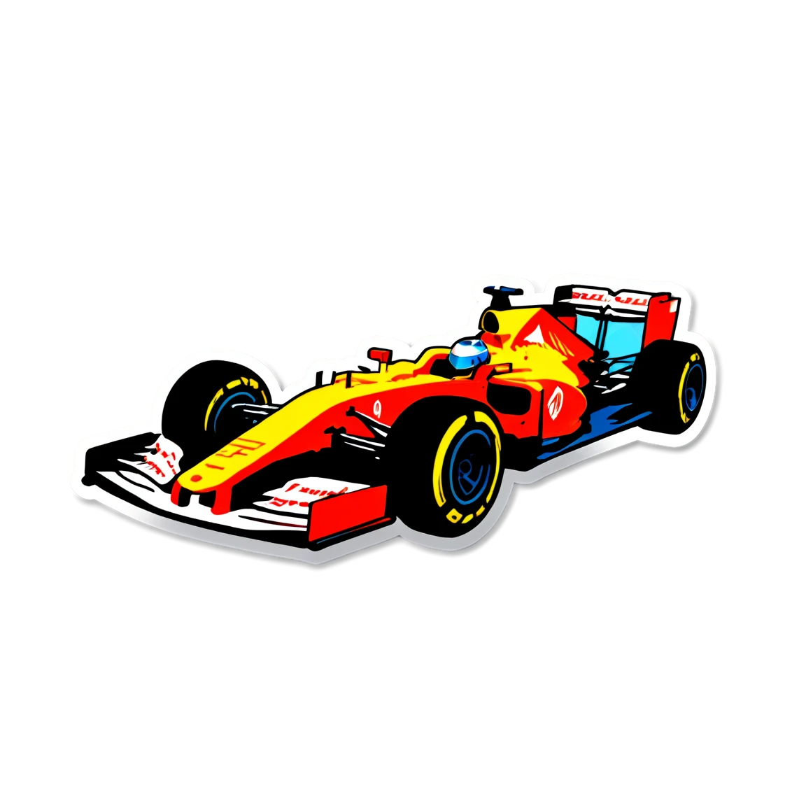 F1 speeding, F1 sticker, fast sticker