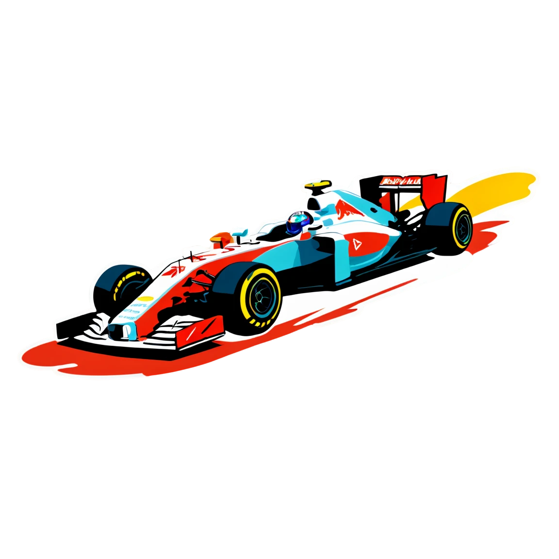 F1 drifting, F1 sticker, slide sticker