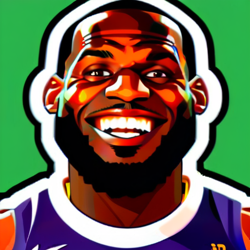 LeBron James face sticker