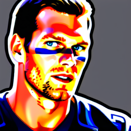 Tom Brady face sticker