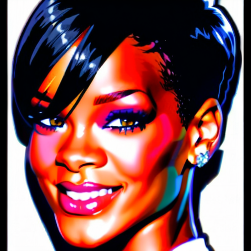 Rihanna face sticker