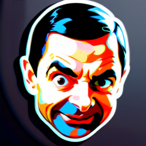 Mr. Bean face sticker