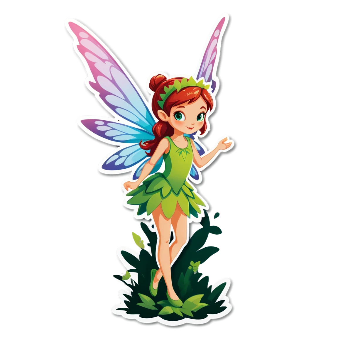 Fairy in a magical forest, fairy sticker