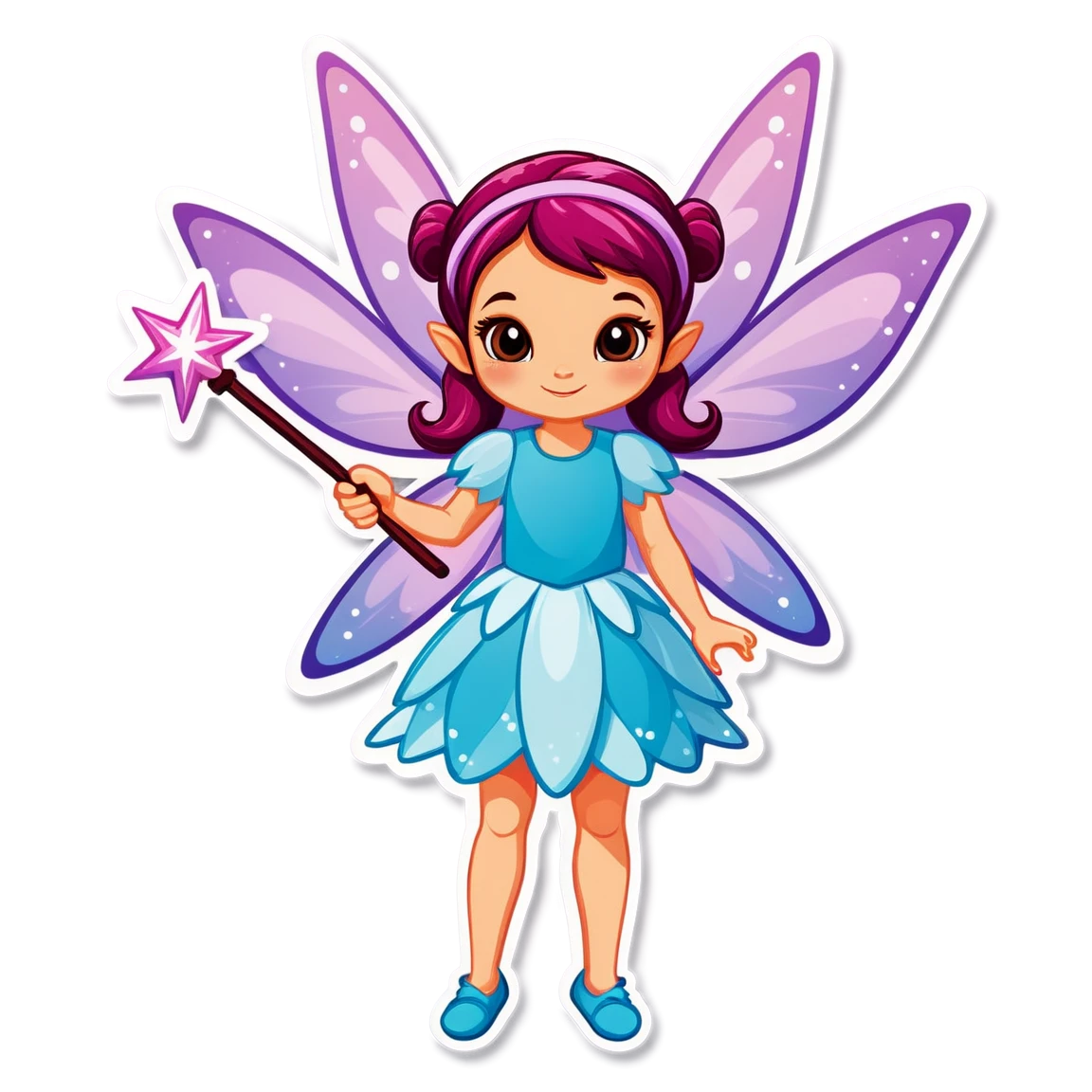 Fairy holding a magic wand, fairy sticker