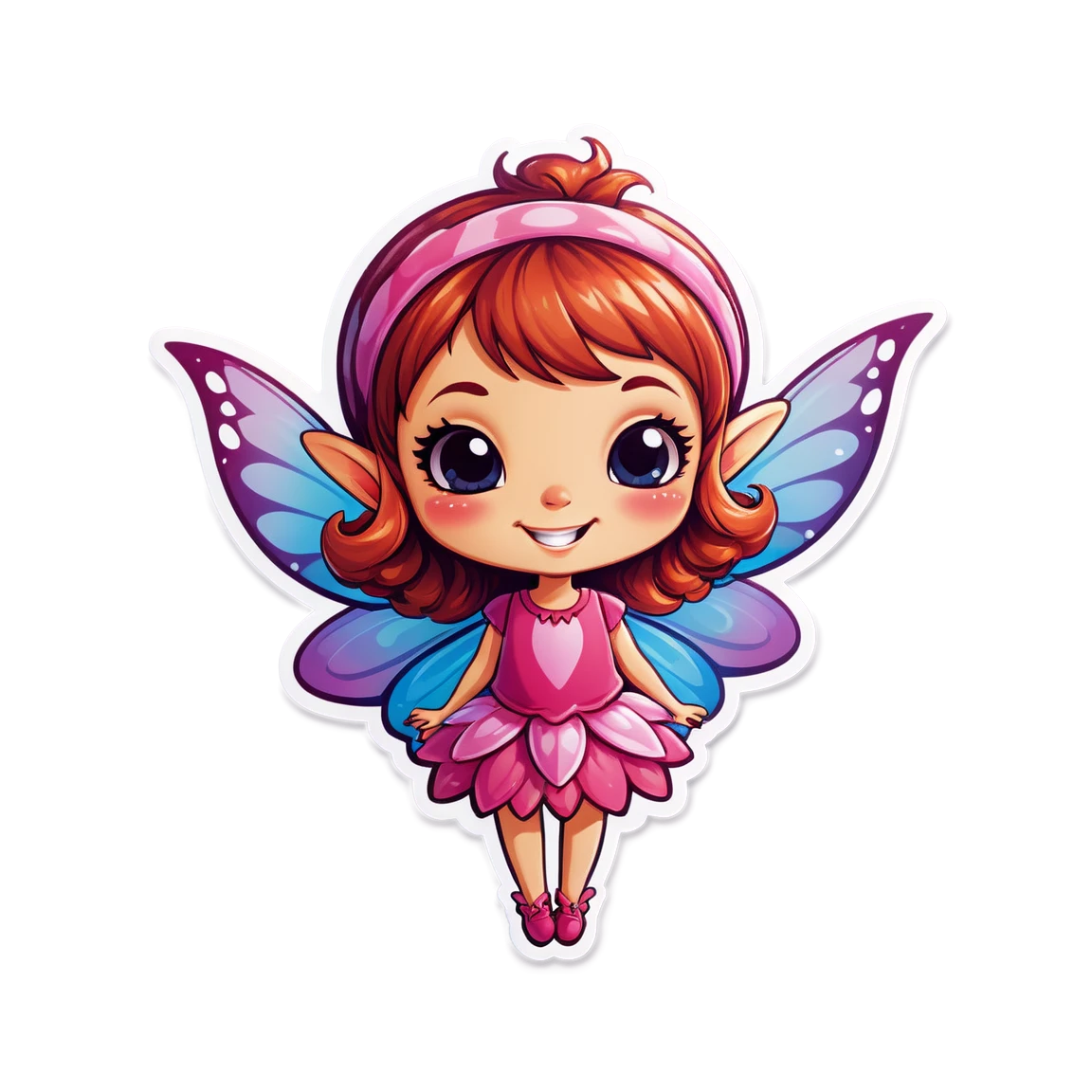 Fairy with a mischievous grin, fairy sticker