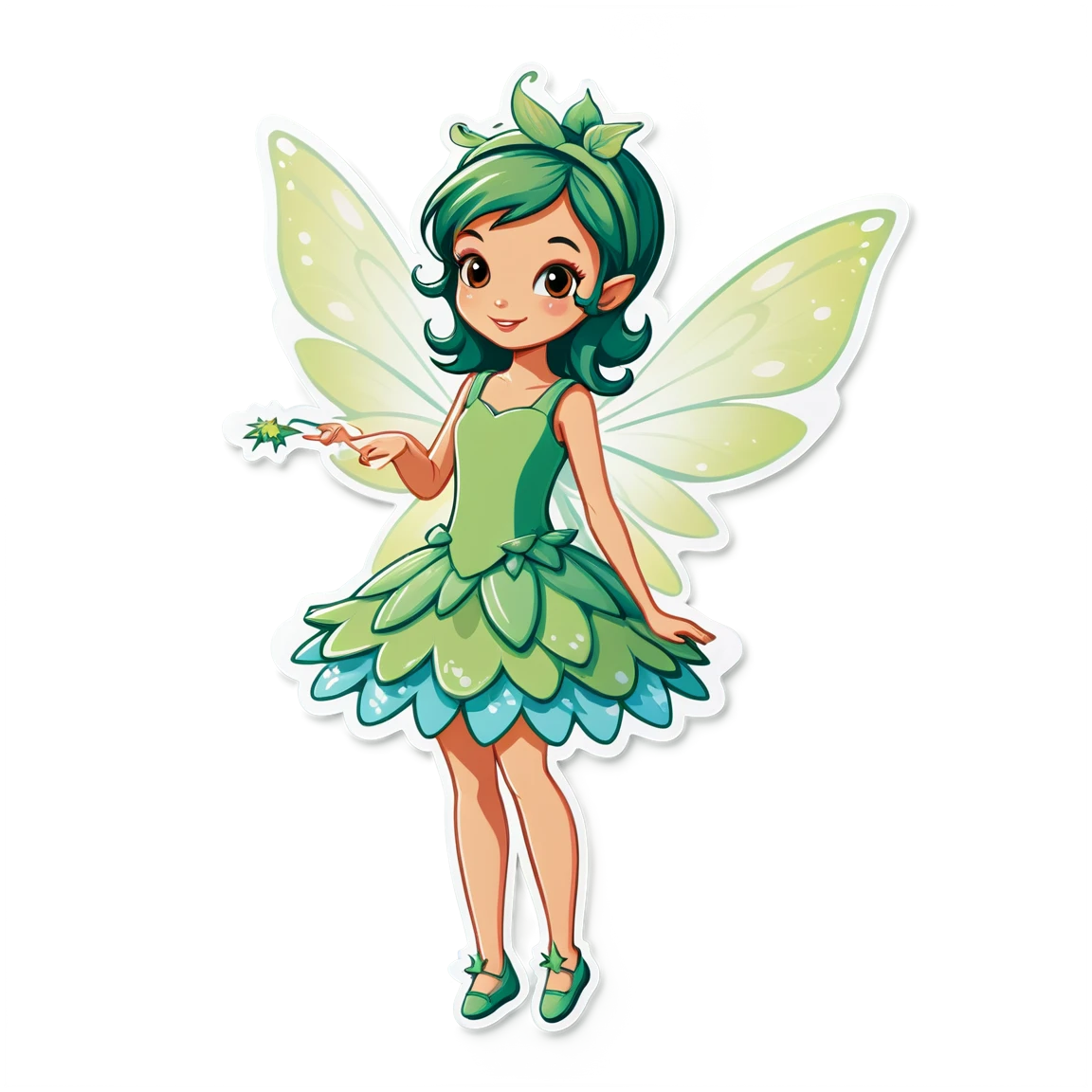 Fairy with a pixie dress, fairy sticker