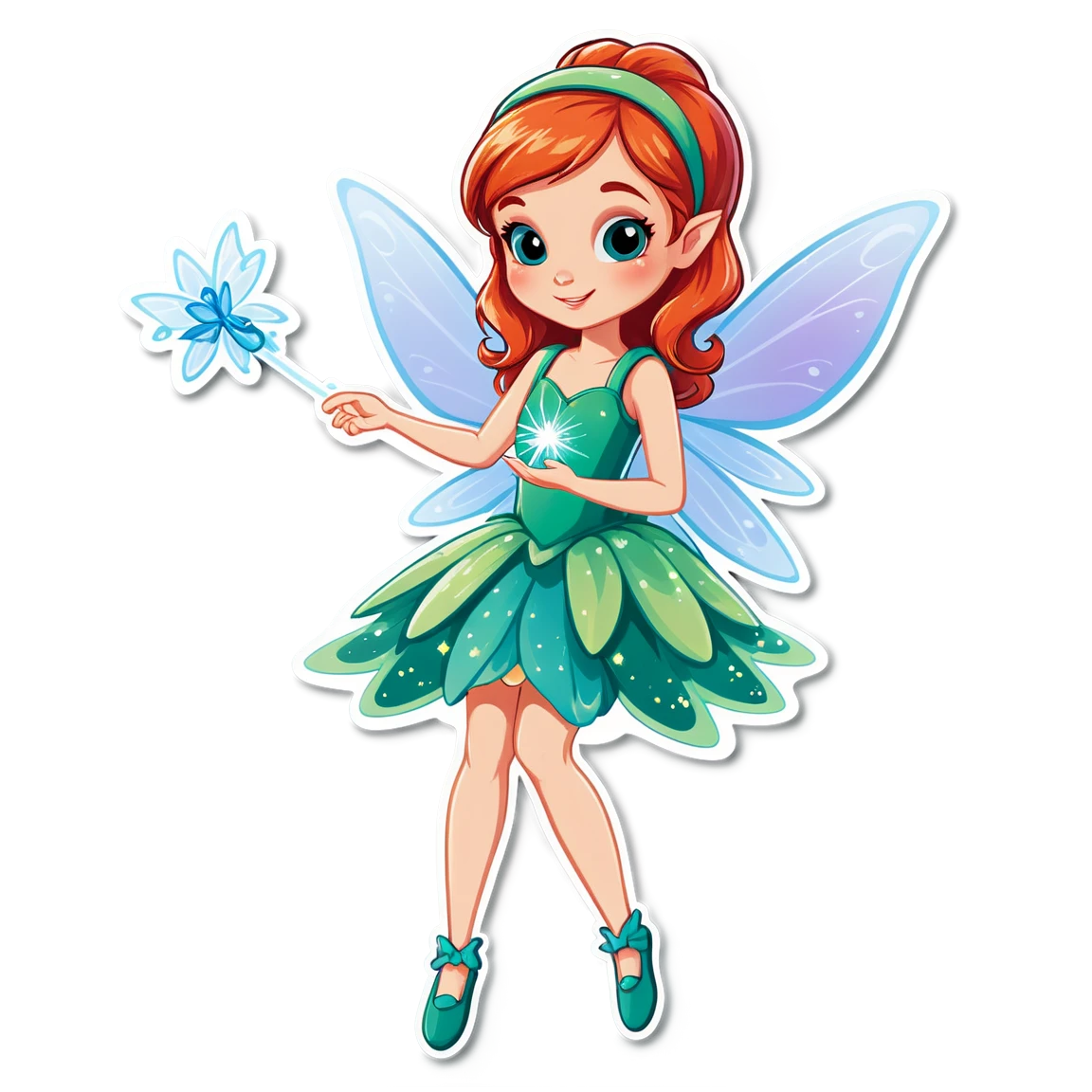 Fairy holding fairy dust, fairy sticker