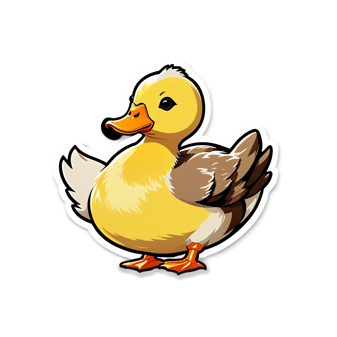 Farm animal sticker with duck