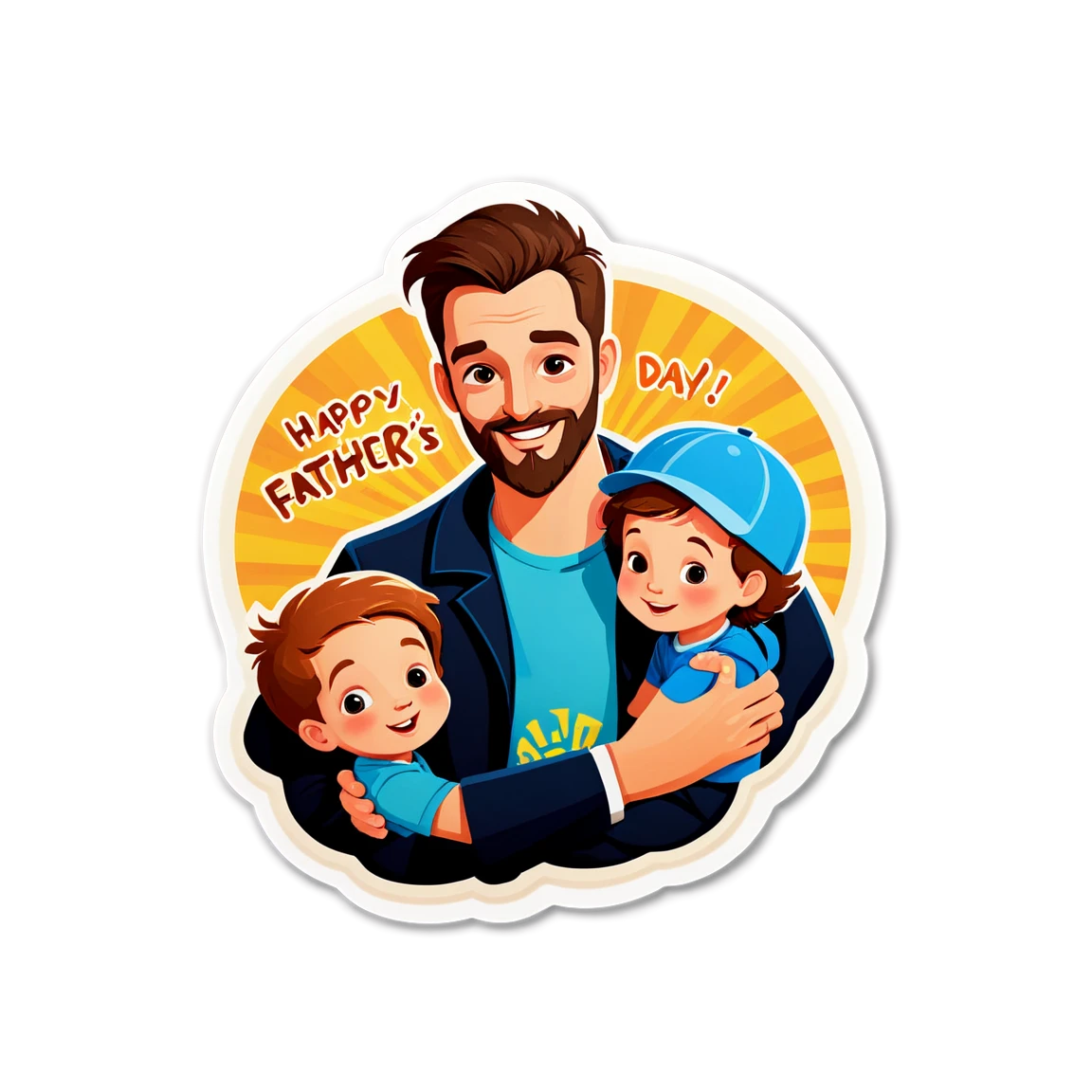 Father's Day with kids, Father's Day sticker