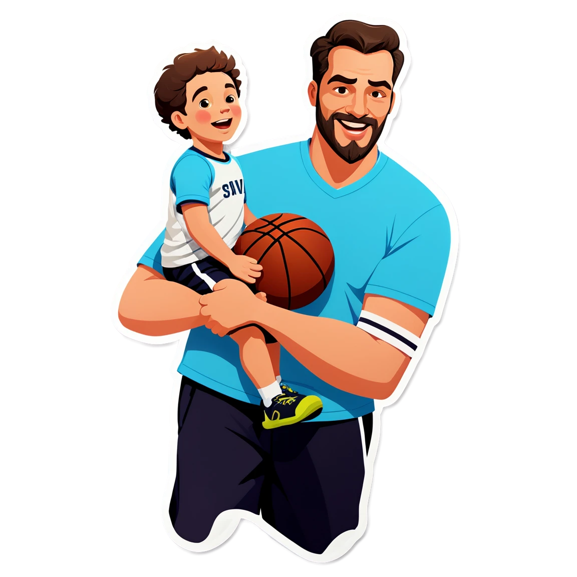 Father's Day playing sports, Father's Day sticker