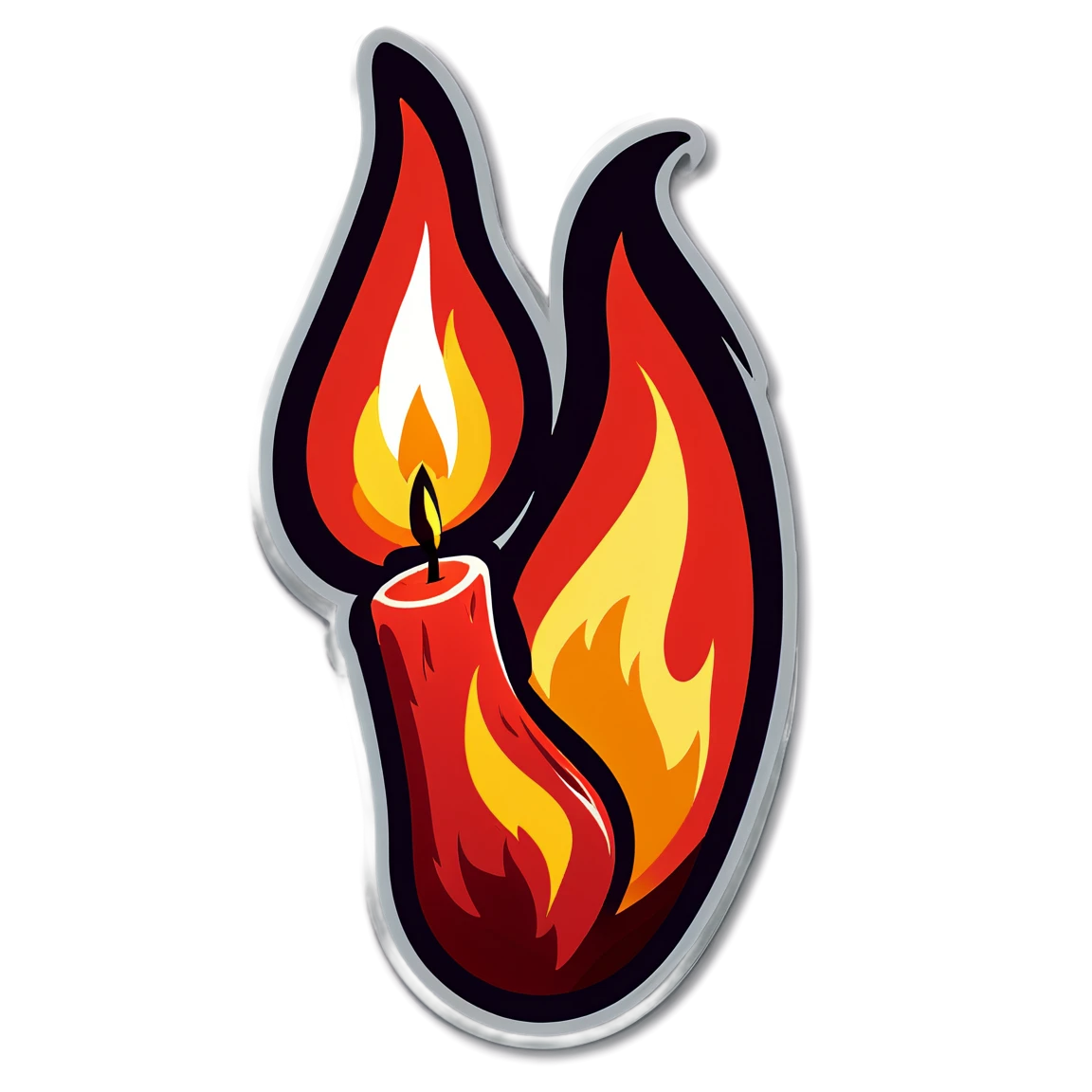 Candle flame, flame sticker