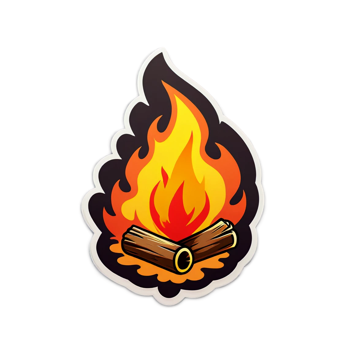 Campfire flames, flame sticker