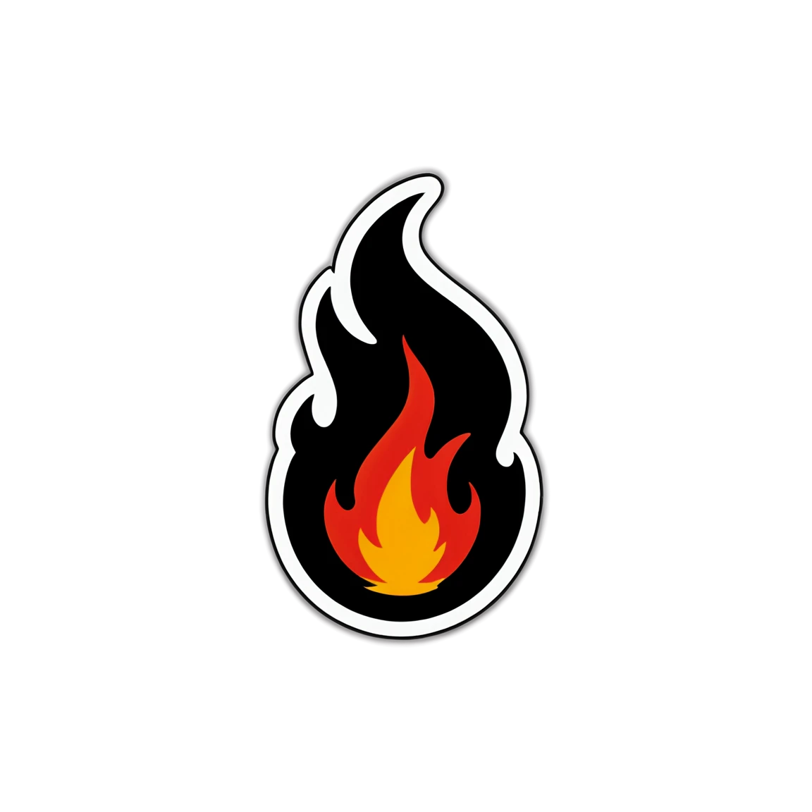 Tiny flames, flame sticker