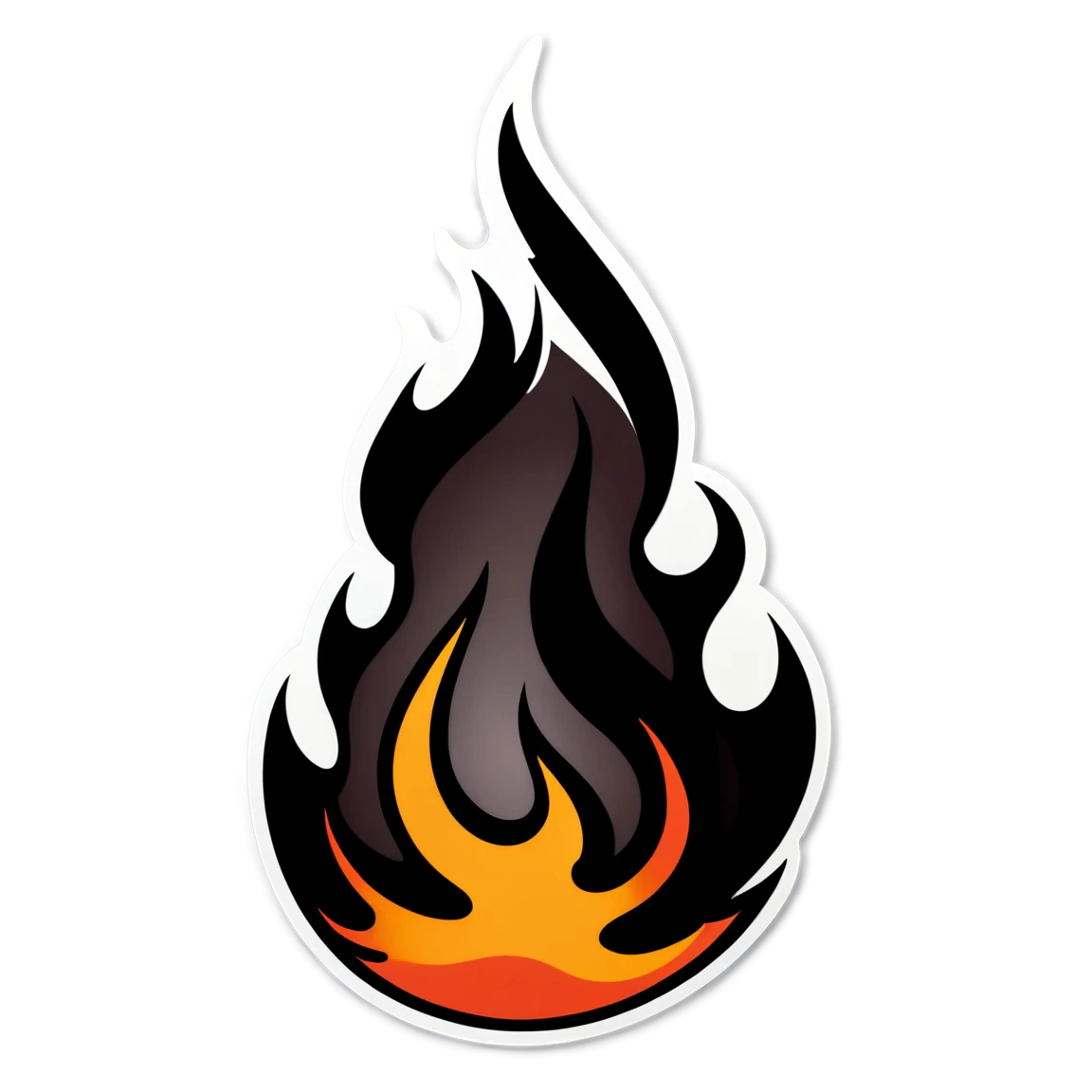 Flames spreading, flame sticker