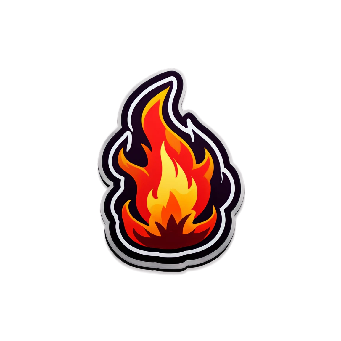 Intense heat, flame sticker