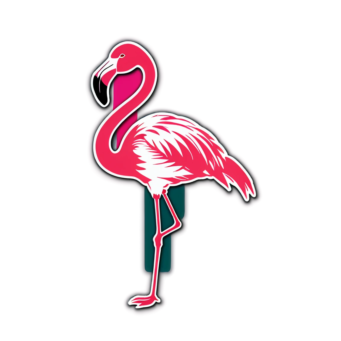 Flamingo dancing, flamingo sticker