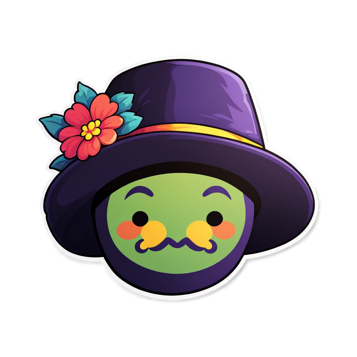 Flork with a hat, Flork sticker