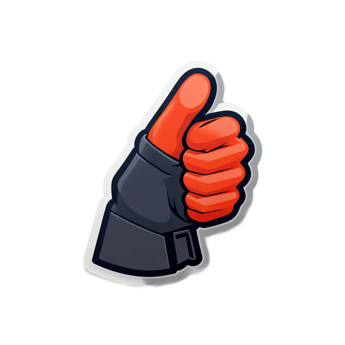 Flork thumbs down, Flork sticker