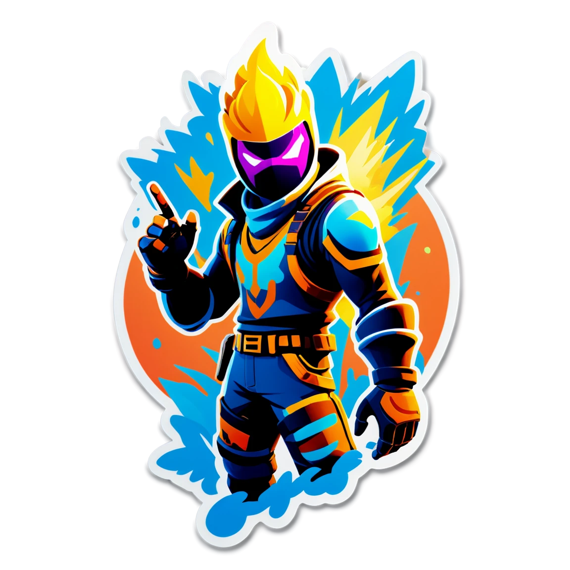 Fortnite sticker featuring a popular character