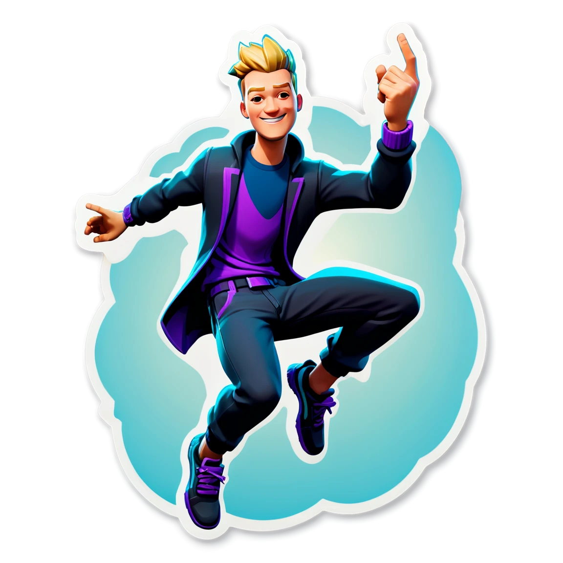 Fortnite sticker showing a dance move