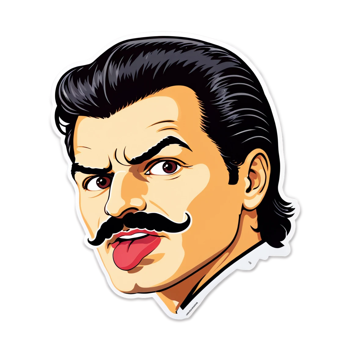 Freddie Mercury with a mustache, singer sticker, Freddie Mercury sticker