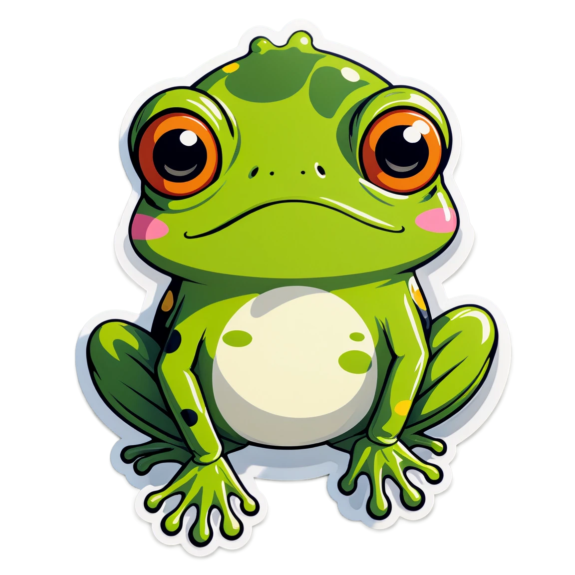 Cute frog sticker