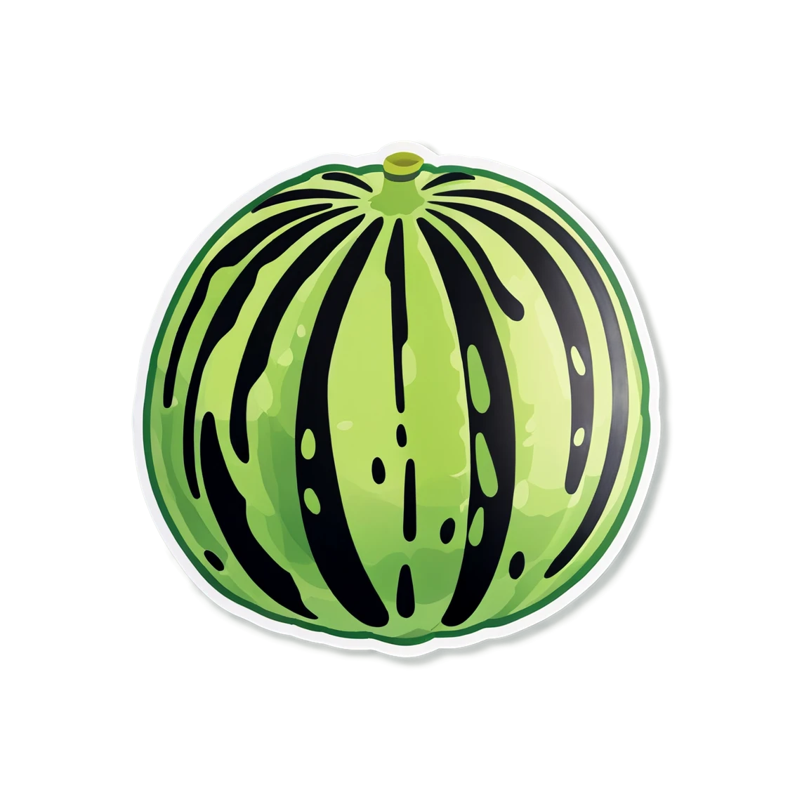 Fruit sticker on a watermelon