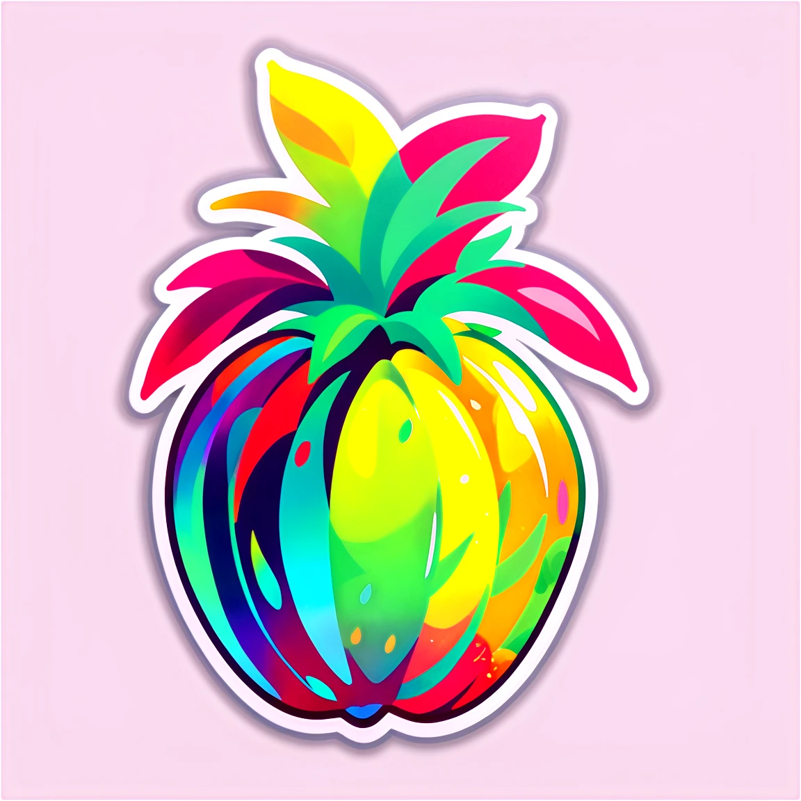 Holographic fruit sticker